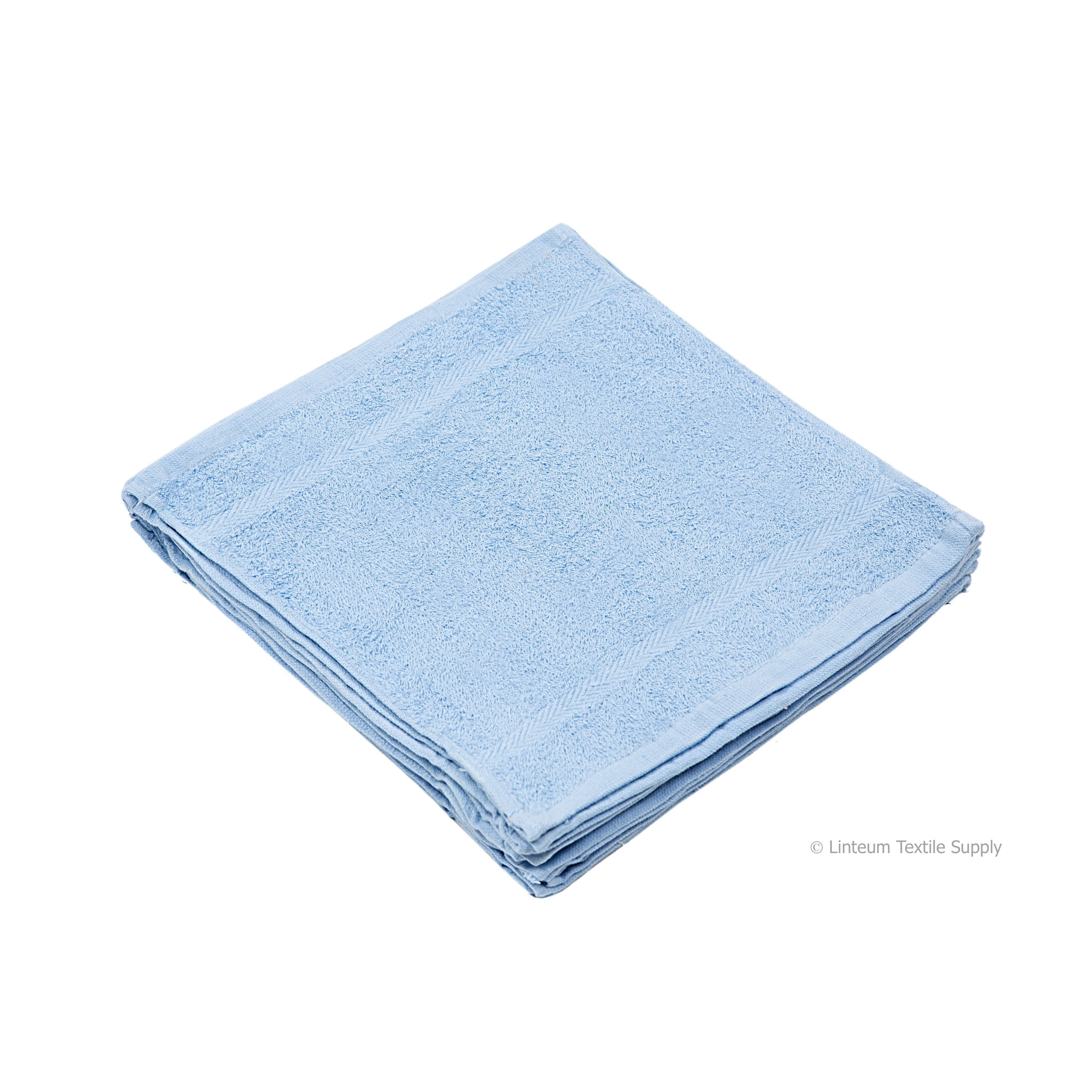 Linteum Textile (12-Pack, 12x12 in, Light Blue) WASHCLOTHS Face Towels ...