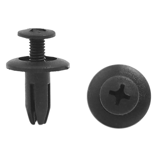 Unique Bargains 20PCS Black Car Trim Door Panel Retainer Clips Rivet Fastener Fits 6mm Dia Hole