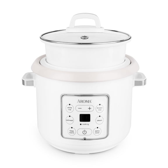Aroma® 8-Cup (Cooked) Digital Rice Cooker and Food Steamer (ARC-5004U)