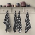 thumbnail image 5 of 1 Pack Black and White Polka Dot Kitchen Towels Highly Absorbent, Super Soft Dishcloths 18 x 28 Inches Reusable Quick Drying Tea Towels Set for Home,Kitchen Decor Wash cloth, 5 of 7