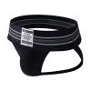 KHONTS Men's Jockstrap Wide Band Mesh Male Underwear Athletic Supporter for Gym Vasectomy Black L