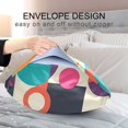 thumbnail image 4 of Yayeee Pillowcase Standard Size Set of 2 Satin Wrinkle Resistant Pillow Case, Pink Geometric, 4 of 7