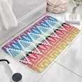 thumbnail image 3 of Rainbow Ethnic Pattern Flannel Non Slip Door Rugs,Washable Door Mats Indoor,Decorative Door Mats,Dirt-Resistant and Absorbent Doormat for Entrance,Bedroom,Kitchen,Bathroom,31.5x17in(80x43cm), 3 of 4