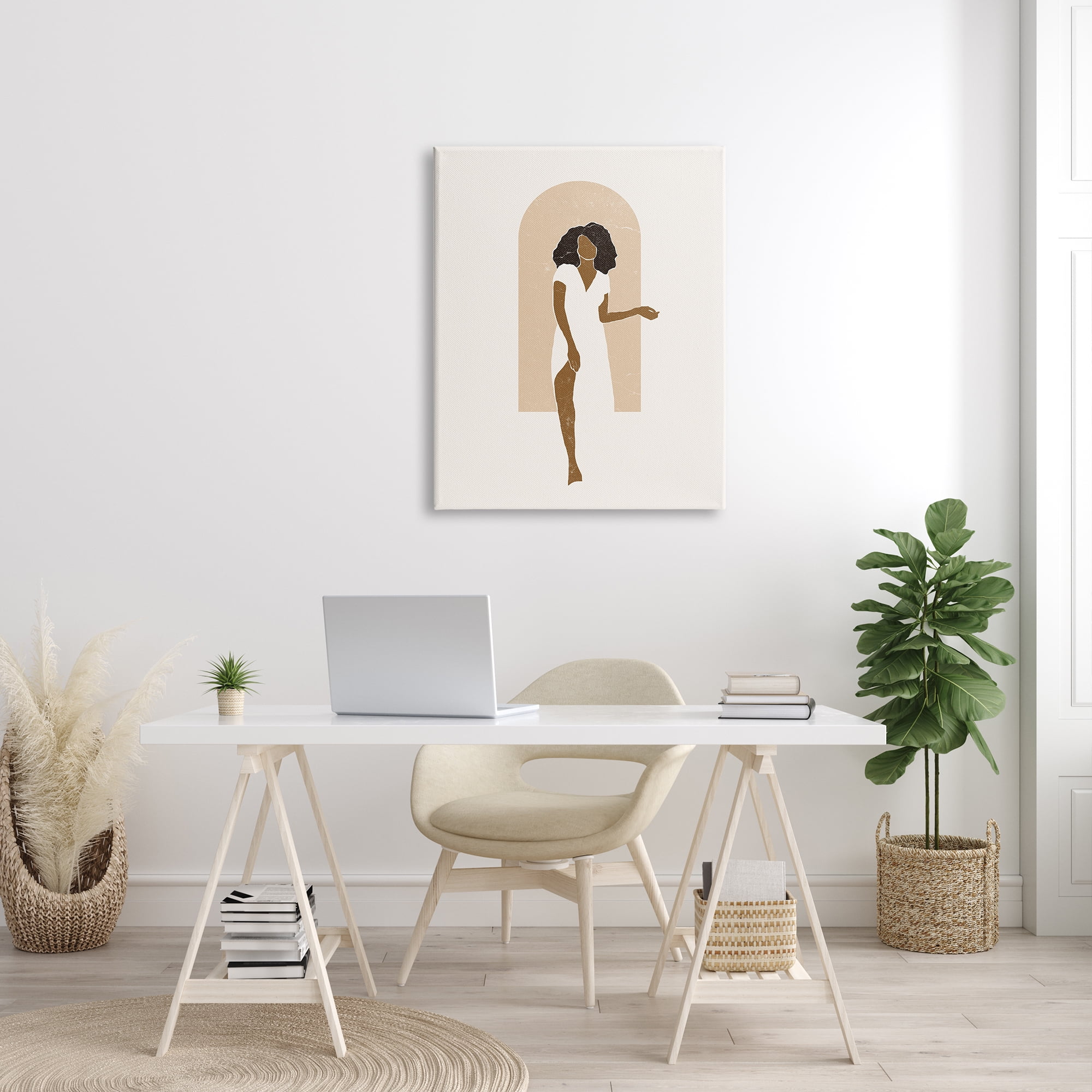 Stupell Indtries Abstract Female in Archway Soft Minimal Earth Tones,30 x 40,Design by Yuyu Pont