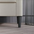 thumbnail image 5 of Castle Place Elegant Upholstered Linen Accent Chair with Stool, Warm Grey, 5 of 7