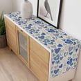 thumbnail image 4 of Valentine's Day Table Runner - 60 Inch Long, Kitchen Dining Table Runner Dresser Scarves, Blue Romantic Love Heart Me You Beige Farmhouse Decor for Coffee Tables Wedding Party Banquet, 4 of 8