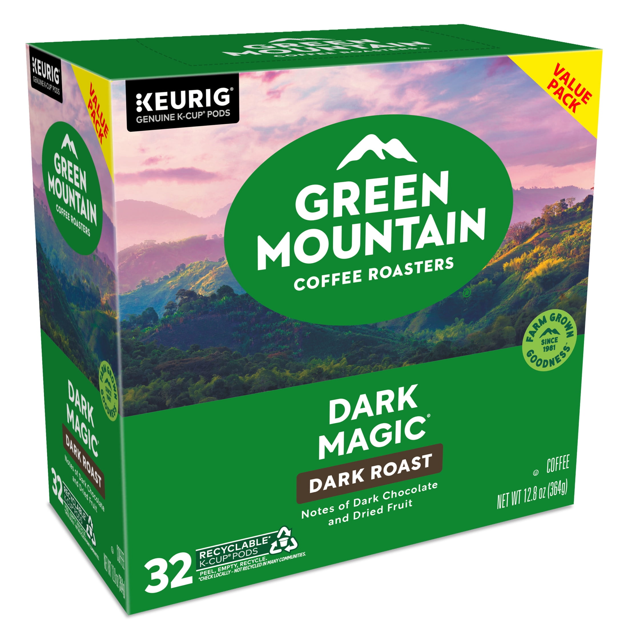 Green Mountain Coffee Roasters Dark Magic Blend, 32 K-Cup Pods