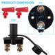 thumbnail image 2 of Interruptor de desconexión de batería con llaves, interruptor de apagado de batería de 12 V-24 V para barco marino, RV, ATV, coche, camión, vehículo, interruptor maestro de batería impermeable,, 2 of 5