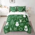 thumbnail image 2 of Manfei Xmas Deer Tree 7-Piece Twin Bedding Sets for Teens Female Men,Santa Claus Snowman Bedding Comforter Set,Merry Christmas Breathable Sheet Sets,Luxury Bedroom Decor,Reversible, 2 of 8