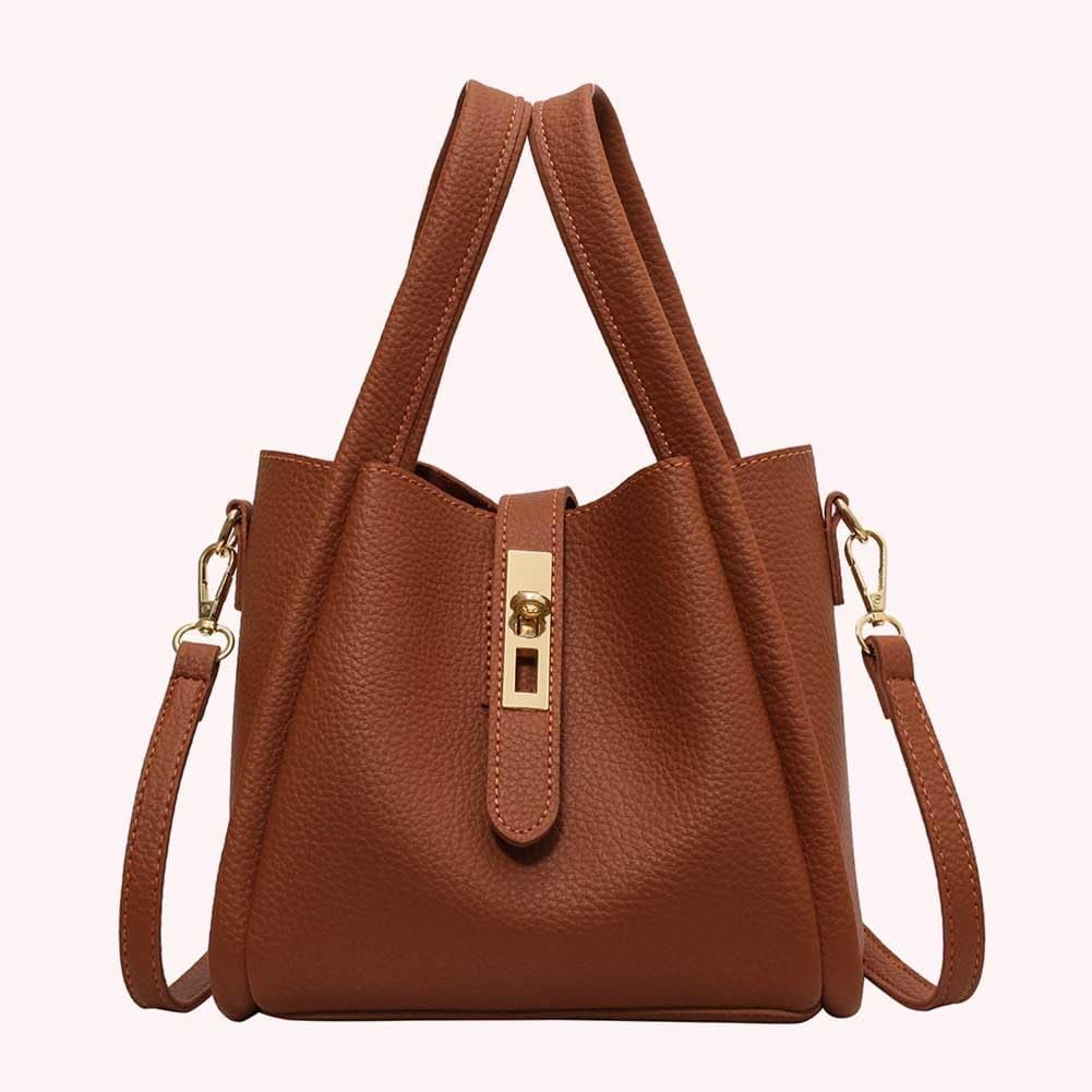 SPEKSEE Bucket Bags for Women - Leather Crossbody Bucket Purse Small Handbag Trendy Vintage Shoulder Bag with Small Purse