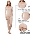 thumbnail image 3 of Guardurnaity Ropa de abrigo Ropa interior de invierno Camisa térmica Tamaño compacto de moda Práctico para usar Mano de obra fina Suavidad Ropa Ropa interior Negro XXL, 3 of 6