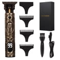 thumbnail image 3 of USB recargable de pelo eléctrico Clipper Handheld Digital Pantalla Peinada Trimmer Dispositivo Afeitadora Barbar Barberos Pelo Cortífugos Gold Eigraketly CE001479-01B, 3 of 7