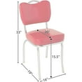 thumbnail image 3 of Richardson Seating Handle Back Diner Chair with 2" Box Seat-Color:Cracked Ice Red, 3 of 7