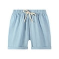 thumbnail image 2 of JTieaclothes Toddler Baby Boy's Pants Casual Harem Pants Solid Color Shorts Casual Pants Plain Color Fan Sports Lace Up Beach Summer Baby Shorts,Boys Pants Sizes 18-24 Months, 2 of 6