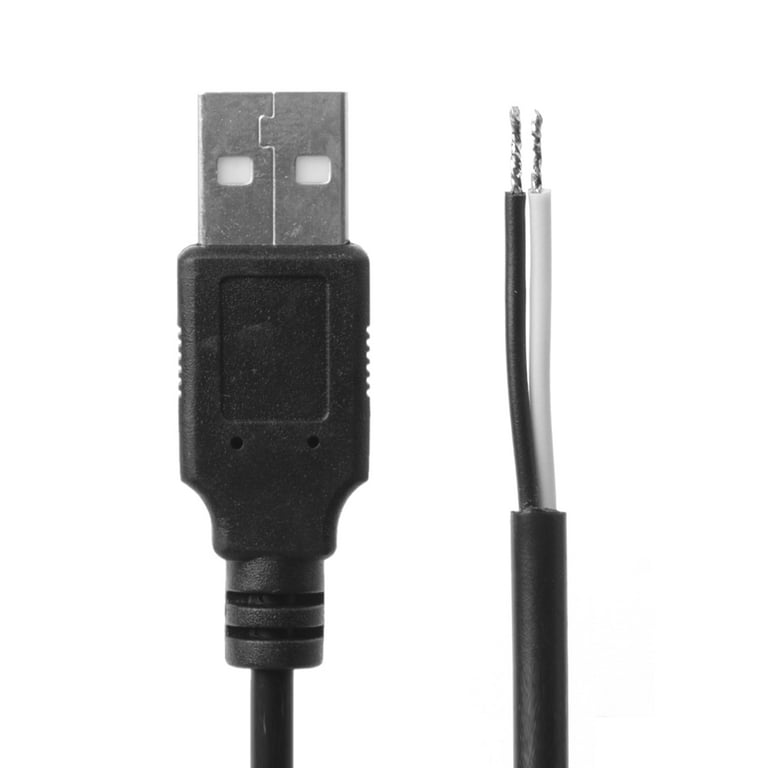 Techinal 5V USB 2.0 Male Jack 2 Pin 2 Wire Power Charge Cable Cord
