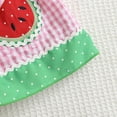 thumbnail image 6 of Hihipz Girl's Romper Sleeveless Plaid Watermelon Embroider Bodysuit Kids Girls Suspender Casual Dresses,Sizes 0-18M, 6 of 6