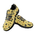 thumbnail image 2 of COEQINE Women Tennis Shoes Halloween Fashion Sneakers Work Shoes Lightweight Mens Athletic Sneakers Footwear for Travel Outdoor Indoor, Black Cat Witch Hat Skull Paw Yellow, 2 of 7