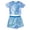 Blue, variant on KVPLBQFD Girls Dance Outfit Shiny Short Sleeve Shorts Set for Kids Sequin Hip Hop Party Wear Teen Fashion Festival Performance Clothes Summer Outfits
