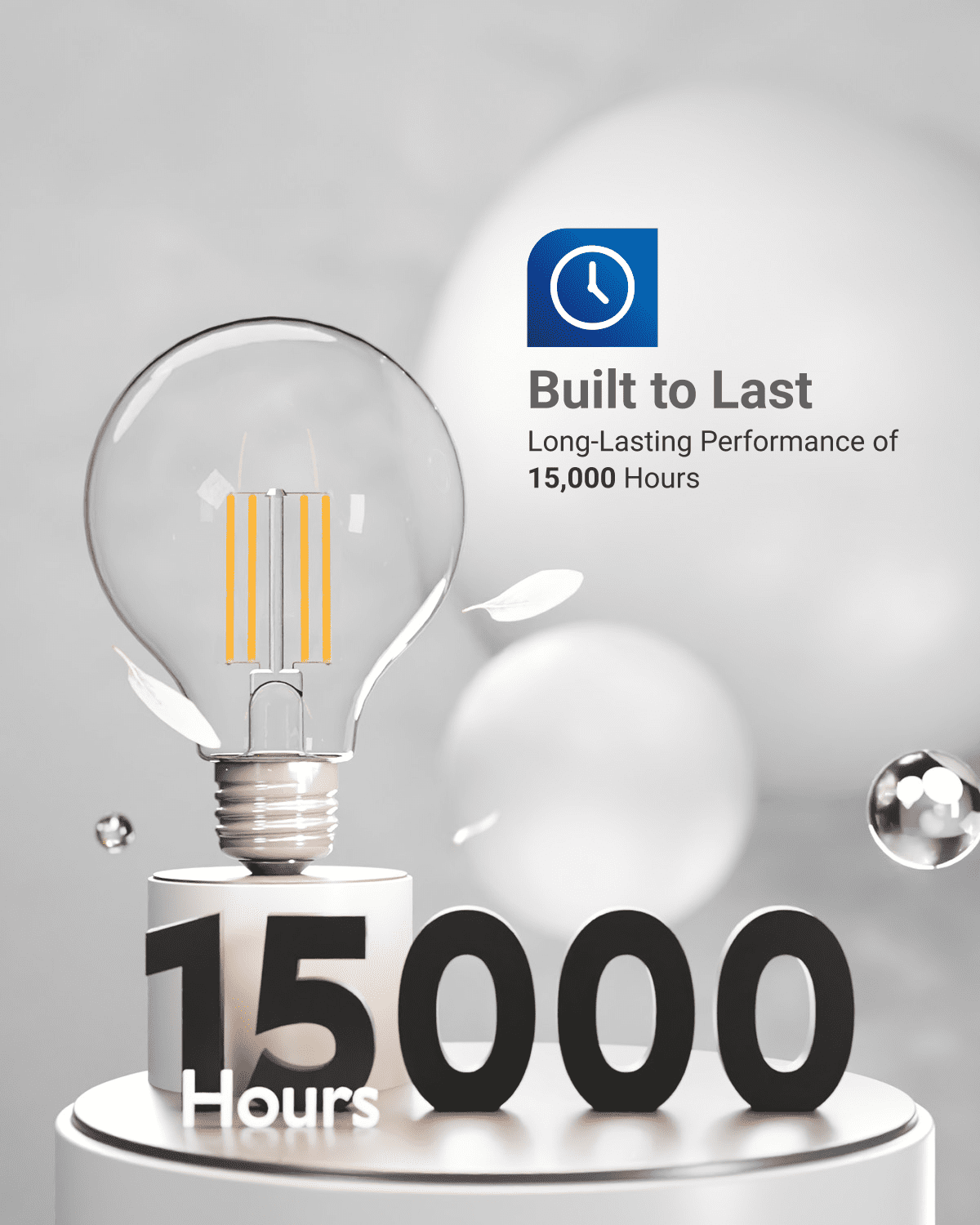 Sunco 6 Pack G25 Globe Light Bulbs LED Edison Vanity Light Bulbs, CRI90 3000K Warm White, Dimmable, 5W=60W, Clear Vintage Filament Globe, 500 Lumens, E26 Base Indoor Outdoor Clear UL.