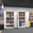 thumbnail image 2 of SOLAURA Metal Storage Cabinet with Locking Doors and 4 Adjustable Shelves, 72"H x 36"W x 18"D Cabinet for Office, Home, Garage, Warehouse(White), 2 of 8