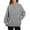 Grey, variant on YDFCWXW Women's Half Zip Oversized Sweatshirts Fleece Quarter Zipper Pullover Hoodies 2025 Neck Fall Workout Jacket White, L