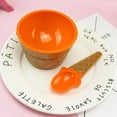 thumbnail image 4 of Kitchen Kids Tableware kit Bowl Spoon Set Ice Cream Shaped Adorable Children Eco-friendly Dinnerwares  Orange, 4 of 9