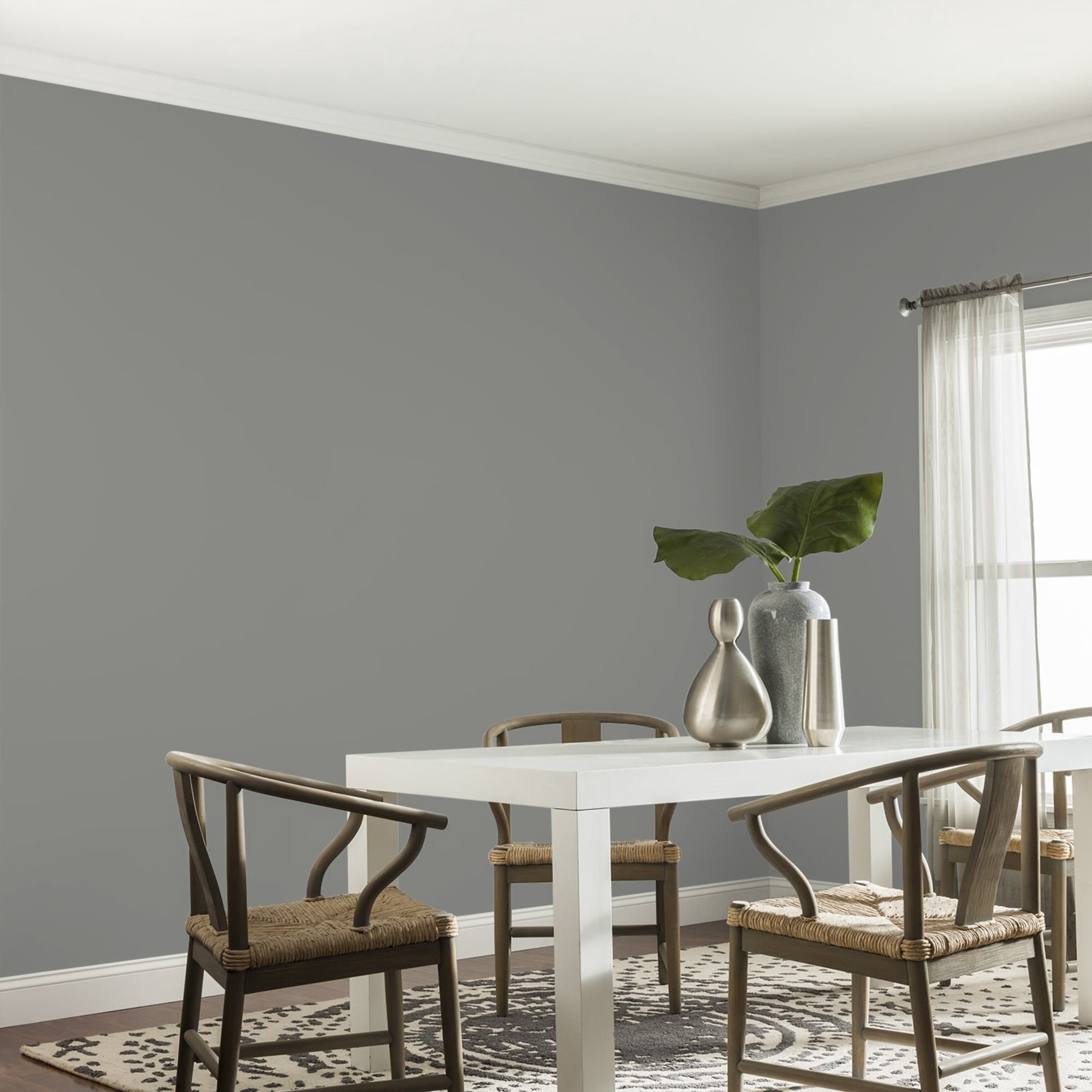 Glidden HEP Downpour / Grey, Eggshell Interior Paint with Primer, 1 Quart