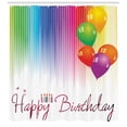 thumbnail image 3 of Ambesonne Rainbow Shower Curtain, Balloon Greeting Candle, 69"Wx75"L, Multicolor, 3 of 3