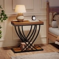 thumbnail image 4 of Side Table, 2-Tier Narrow End Table for Living Room, Industrial Nightstand with Metal Frame, Small Bedside Tables for Bedroom, Sofa Couch, Small Spaces, Rustic Brown, 4 of 8