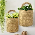 Cheer.US Wall Hanging Storage Baskets Small Seaweed Woven Closet