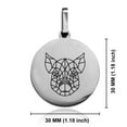 thumbnail image 2 of Stainless Steel Geometric Polygon Pig Animal Round Medallion Pendant Necklace, 2 of 3