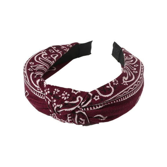 BINGLI Bandana Headbands For Women Knotted Headband For Women Red Bandana Headband Hair Bandanas Head Bands For Women's Hair Vintage Boho Headbands Non Slip