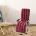 thumbnail image 3 of Rocking Deck Chair Pad Solid Color Sunlounger Cushion Decor Red B, 3 of 7