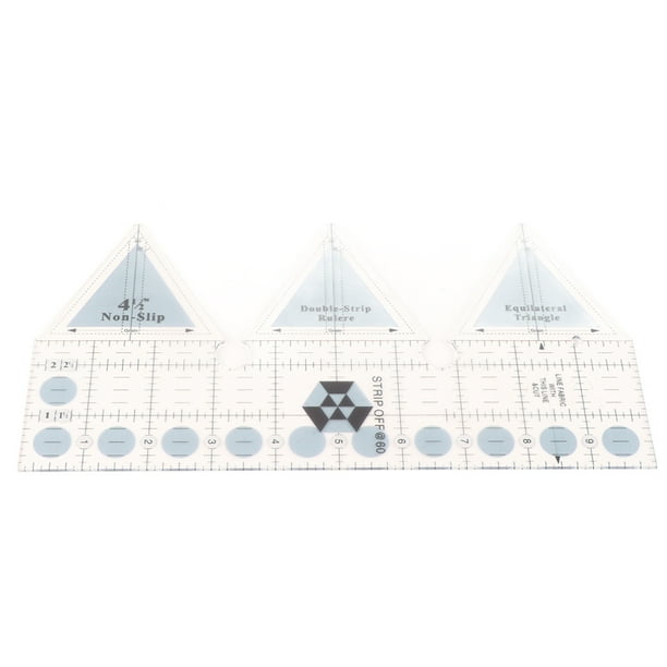 Degree Double Strip Ruler,Ruler Grids 45/60/90 Degree Quilting Rulers