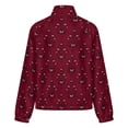 thumbnail image 6 of Jackets for Women Winter Coat Jackets Flannel Stand Collar Jacket(Haunted Mansion Dark Red,Size:S-4XL), 6 of 7