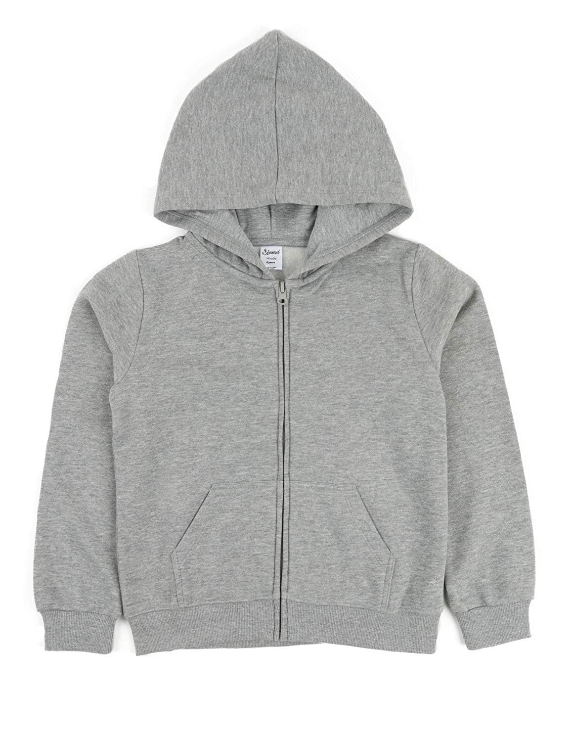 Kinberr Boys Girls Hooded Sweatshirt Unisex Kids Full Zip Hoodies Jacket Coat Tracksuit with Pockets 5-14 Years 