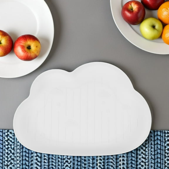 FESTFENDS 2PCS Cloud Shape Serving Dishes PP Storage for Home Supplies