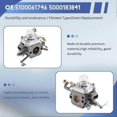 thumbnail image 5 of WACKER NEUSON WM80 BS50-2i BS60-2i JUMPING JACK Carburetor Replacement for Walbro HDA281 HDA29 HDA356 BS50 5000183841, 5 of 5