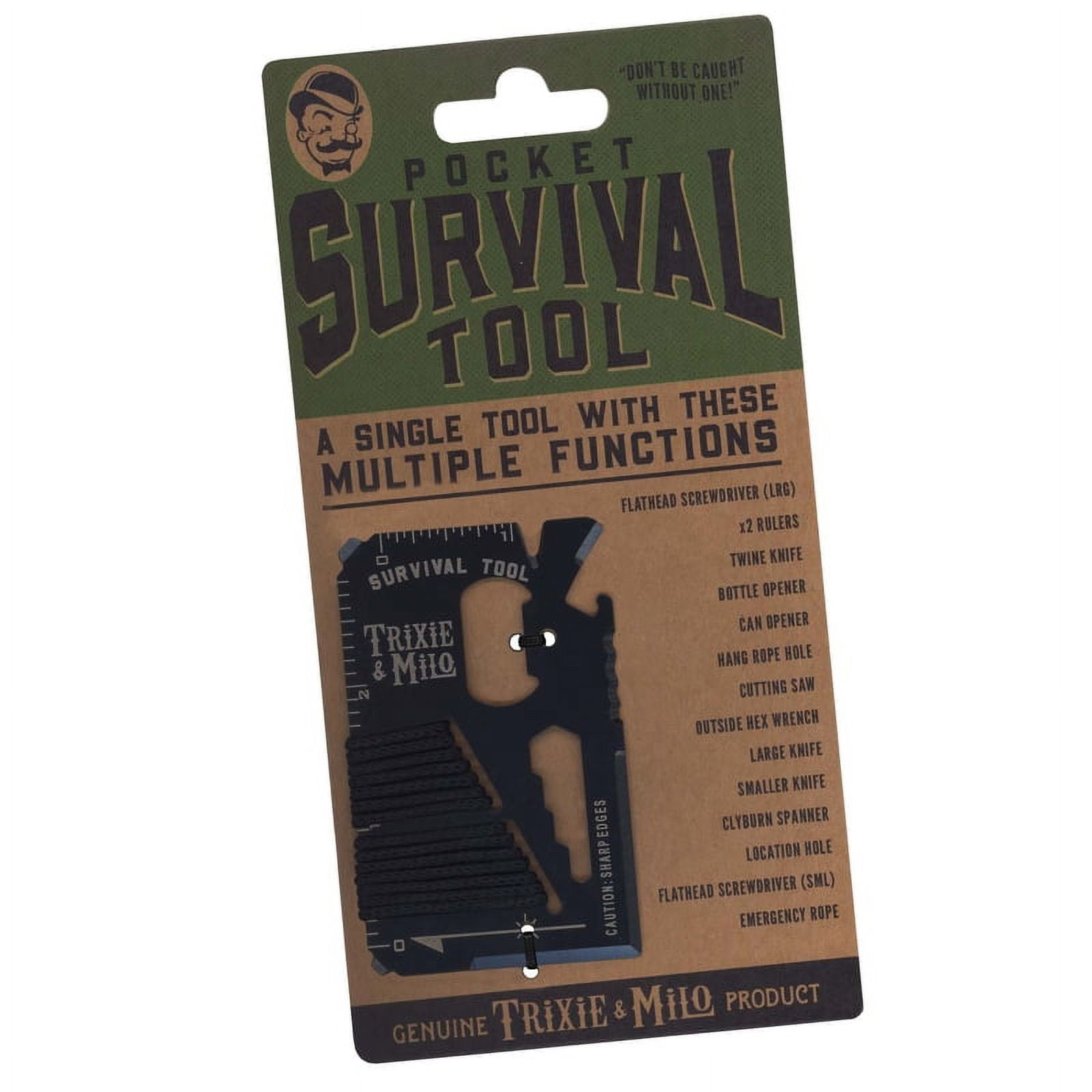 Trixie & Milo 2001921 Survival Wallet Multi-Tool, Black - Walmart.com