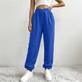 thumbnail image 2 of Inleife Women's Fashion Solid Color Bundling Of Feet Trousers Drawstring Full Length Cuffed Pants with Pocket, 2 of 6