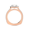 thumbnail image 5 of 2 Carat IGI Certified Radiant Shape Lab Grown Diamond Engagement Ring | 14K Rose Gold | Valerie Euro Shank Halo Lab Diamond Ring | FG-VS1-VS2 Quality Friendly Diamonds, 5 of 5