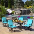 thumbnail image 5 of ARDEN 4-Pack Outdoor Patio Dining Chair Cushion, 20x44, Rain-Proof Seat Pad, Fade-Resistant Outdoor Cushion Pool Blue Leala, 5 of 13