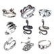 thumbnail image 4 of 9 Pieces Hip Hop Animal Rings Set Statement Exaggerate for Men Birthday Prom, 4 of 5
