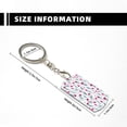 thumbnail image 3 of Uemuo Tulips Flowers Pattern Rectangular Metal Keychain - Durable, Stylish, and Personalized Key Ring for Men and Women,Engraved Keychain,Gift Slim Sturdy Keychain, 3 of 7