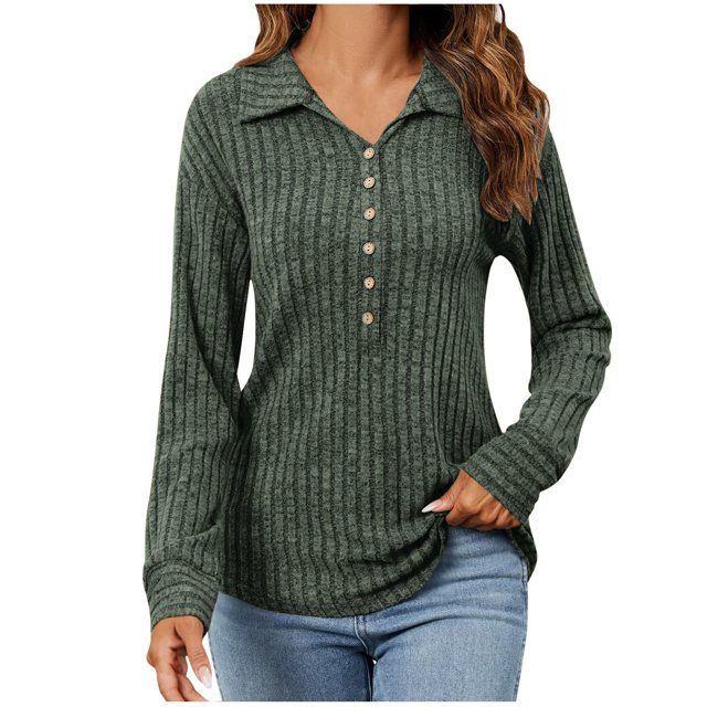 yoeyez Tunique en Tricot pour Femmes, Chandails à Manches Torsadées Patchwork, Col Ras du Cou Raglan, Chemises à Manches Longues, Hauts Mode Automne 2024, Vert Armée, TTG