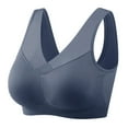 thumbnail image 2 of Gymayou Women's Wireless Tank Style Bra Thin Summer Comfort V Neck Pull On Bra Size L, 2 of 4