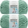 Spinrite Bernat Baby Blanket Big Ball Yarn Misty Jungle Green, 1 Pack of 2 Piece