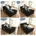 thumbnail image 5 of BIGSYY Chaise Lounge Chair, Floor Sofa Bed, No - Assembly Modern Design for Adults, Comfortable Foam Seat for Living Room & Bedroom, Corduroy, Black, 5 of 11