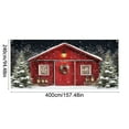 thumbnail image 3 of Woodland Snowy Christmas Cottage Garage Door Cover – Cozy Cabin in Forest Holiday Banner for Front Yard Curb Appeal Outdoor Indoor Christmas Decor Winter Scene Backdrop, 3 of 6