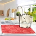 thumbnail image 5 of Hand Drawn Maple Leaves Dish Drying Mat 16x18 Absorbent Microfiber Draining Rack Pad for Kitchen Counter Sink, 5 of 8
